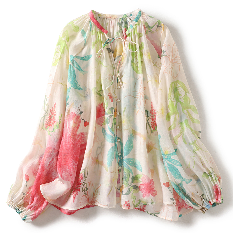 Tie Front Shirt - Camicia Leggera da Donna in Stile