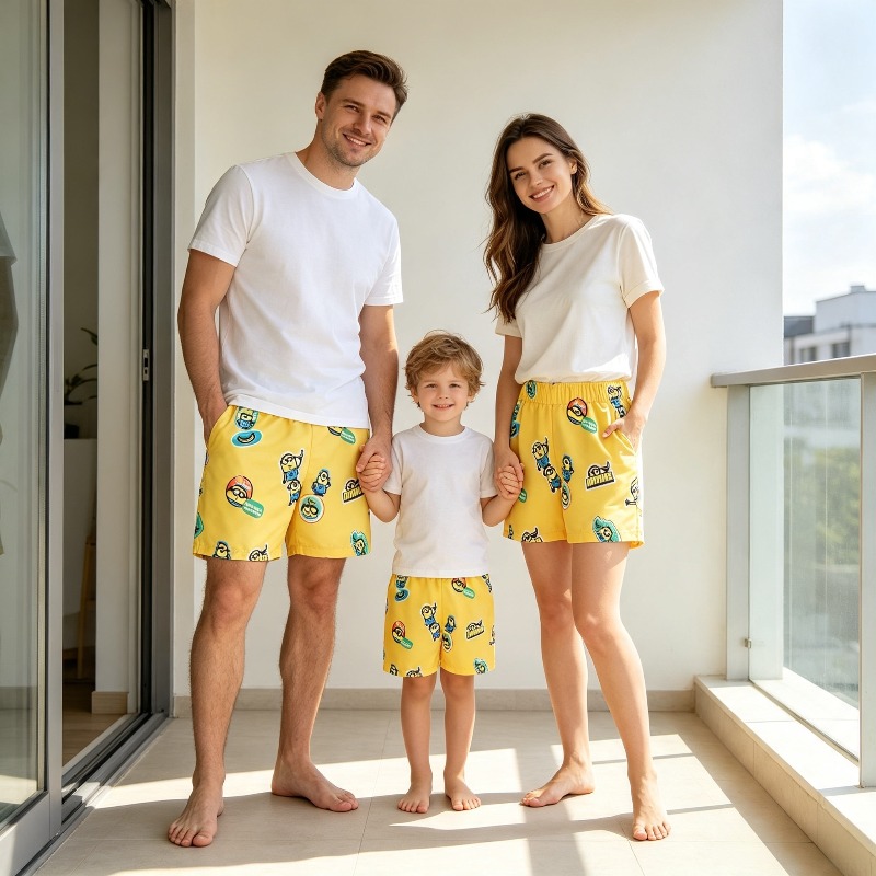 Board Short Surf - Pantaloncini da bagno stampati Minions per