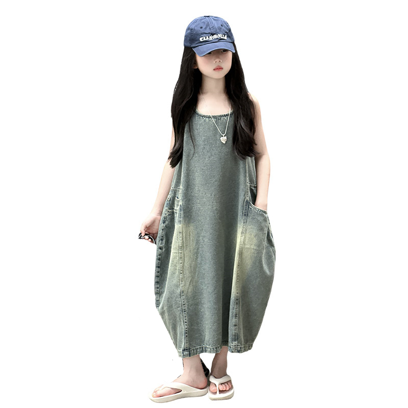 Yours Summer Clothing - Vintage Blue Bambini Ragazze Abito in