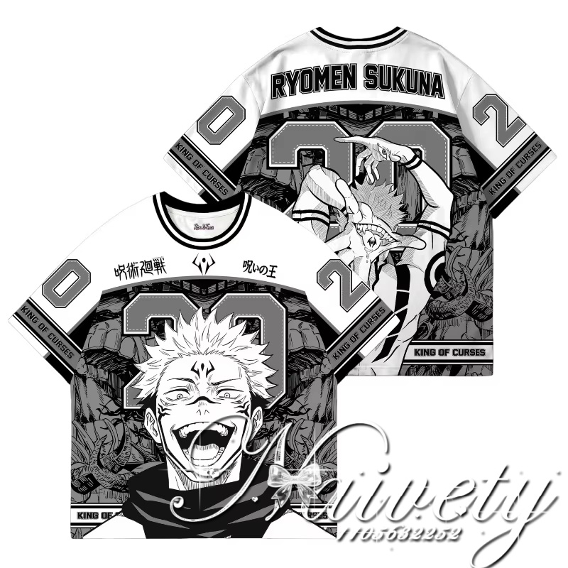 Summer Edition Clothing - Maglia da Baseball Oversize Unisex Anime