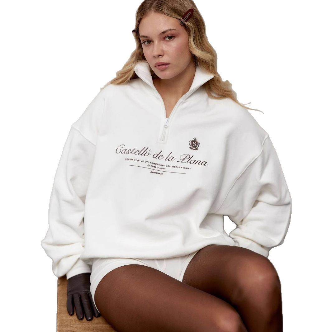 Felpe stampate con lettere ret - Summer Clothing Old Money recensione e prezzo