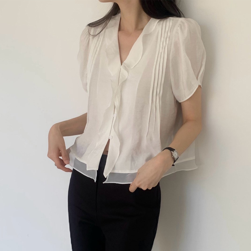 Camicetta a maniche corte in s - Summer Clothing Old Money recensione e prezzo