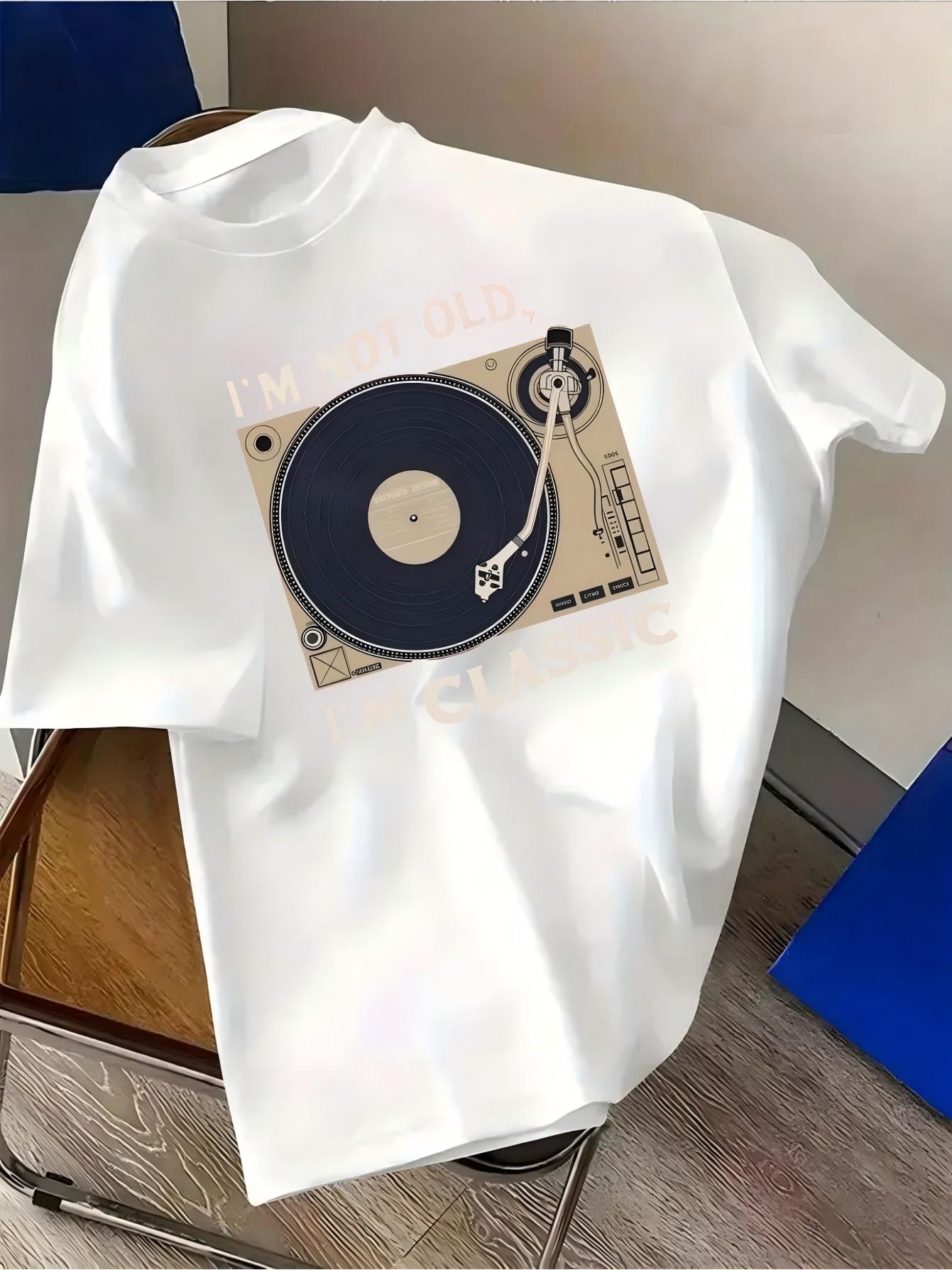 T-shirt Vintage Giradischi - N - Summer Clothing Old Money recensione e prezzo