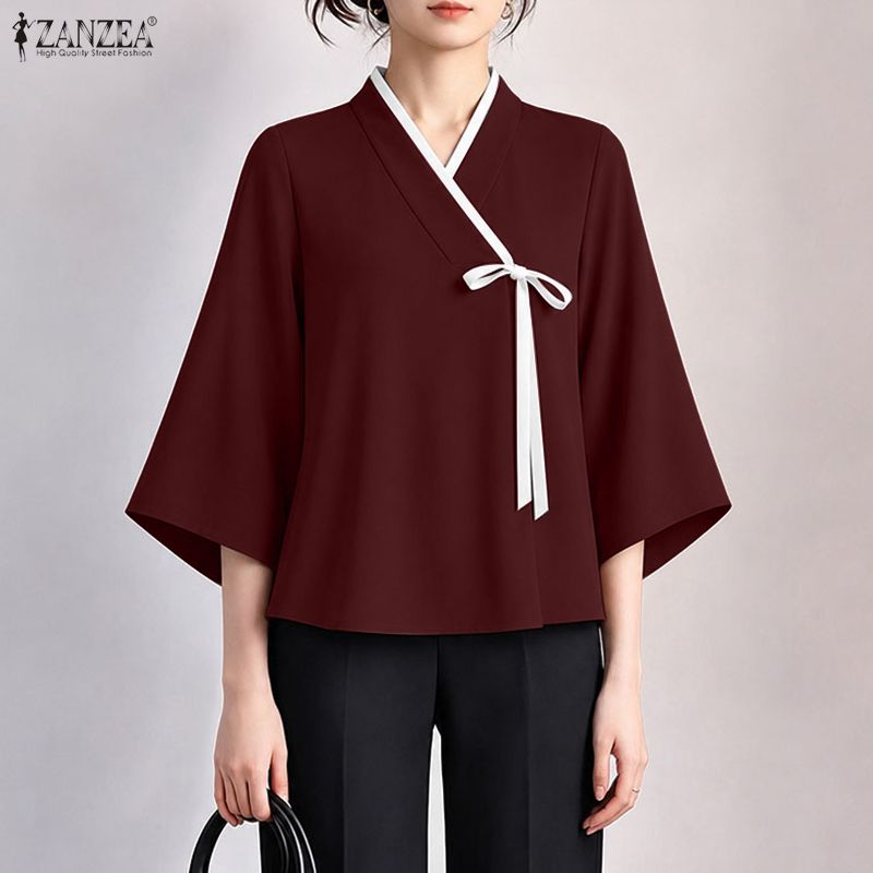 ZANZEA Camicia da Donna Stile  - Tie Front Shirt recensione e prezzo