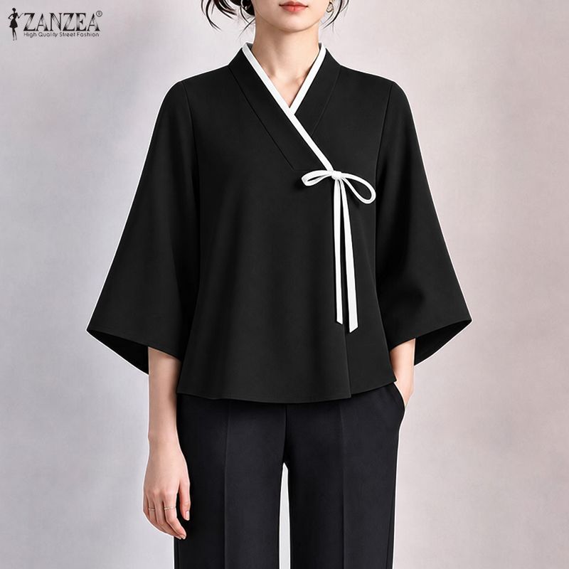 ZANZEA Camicia da Donna Stile  - Tie Front Shirt recensione e prezzo