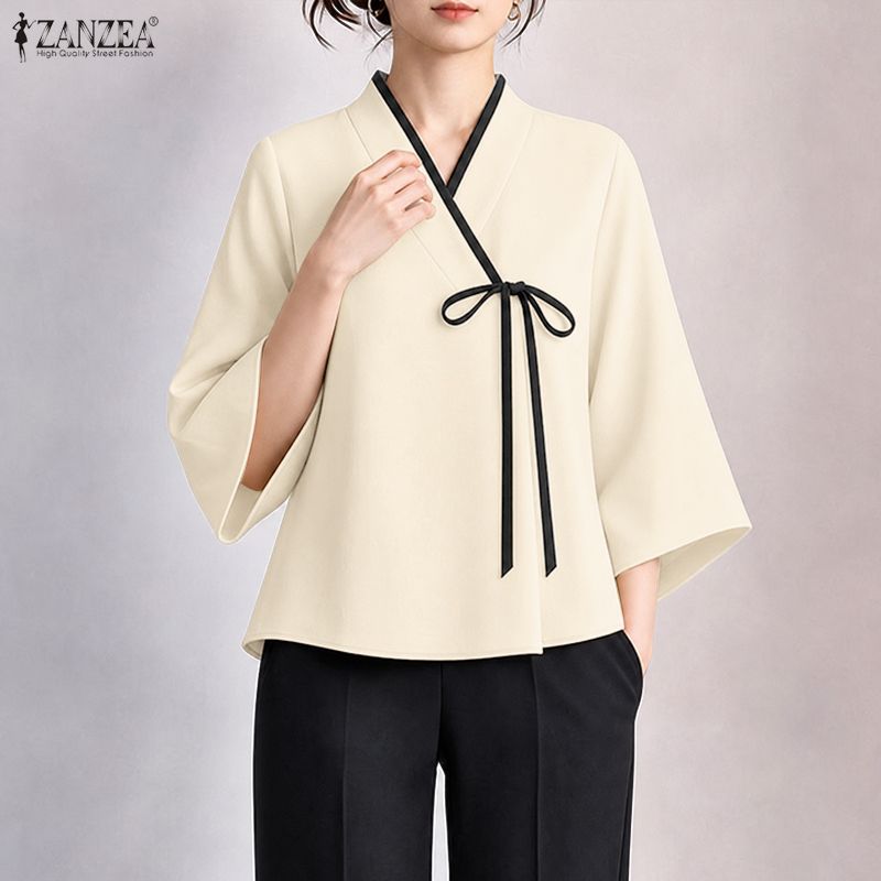 ZANZEA Camicia da Donna Stile  - Tie Front Shirt recensione e prezzo