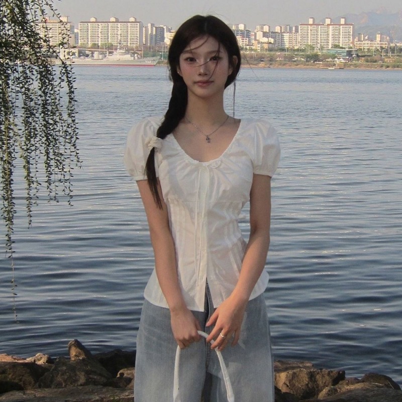 Camicetta Nera da Donna con Ma - Tie Front Shirt recensione e prezzo